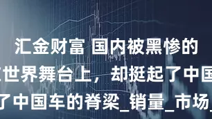 汇金财富 国内被黑惨的比亚迪，在世界舞台上，却挺起了中国车的脊梁_销量_市场_特斯拉